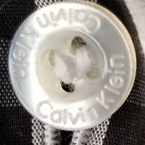 Calvin Klein Bell-Sleeve Gingham Blouse Size M - Picture 15 of 15